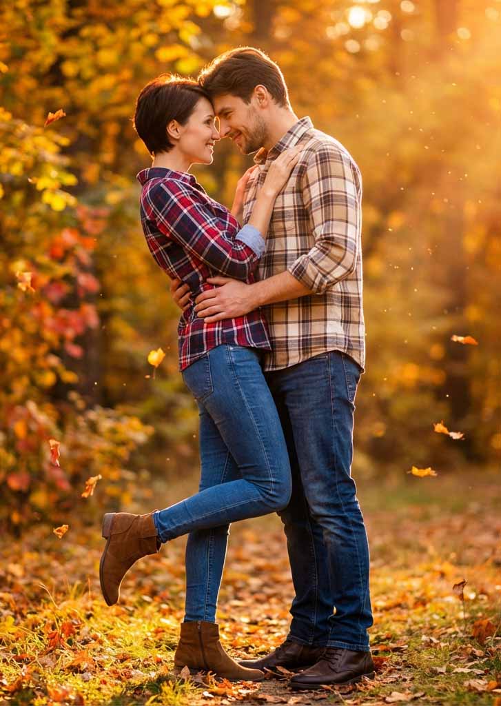 پرامپت هوش مصنوعی پرامپت دونفره پائیزی - تصویر AI تولیدشده با هوش مصنوعی | عکسومی